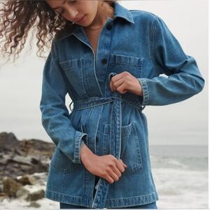Wilfred Free Port Denim Jacket With Removable Belt